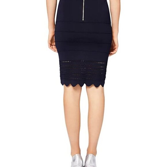 Ted Baker London Stef Scallop Hem Sweater Skirt Stretch, New - Picture 2 of 12
